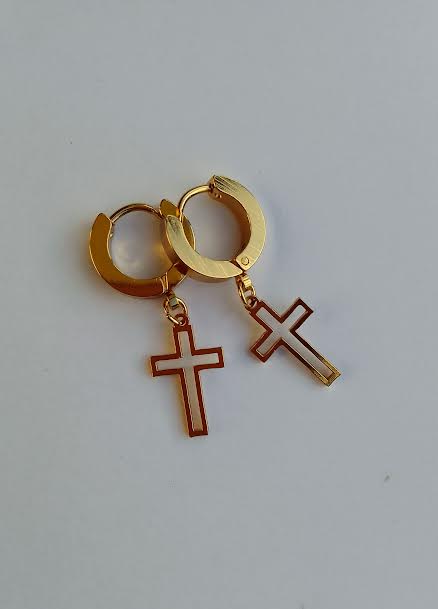 Petits Anneaux Croix Creuse