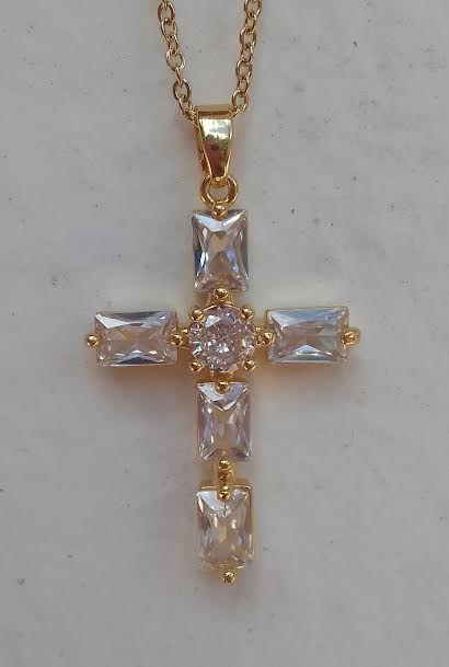 Pendentif Croix Elégance (Avec Chaîne)