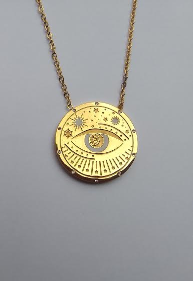 Ensemble Chaîne et pendentif Oeil