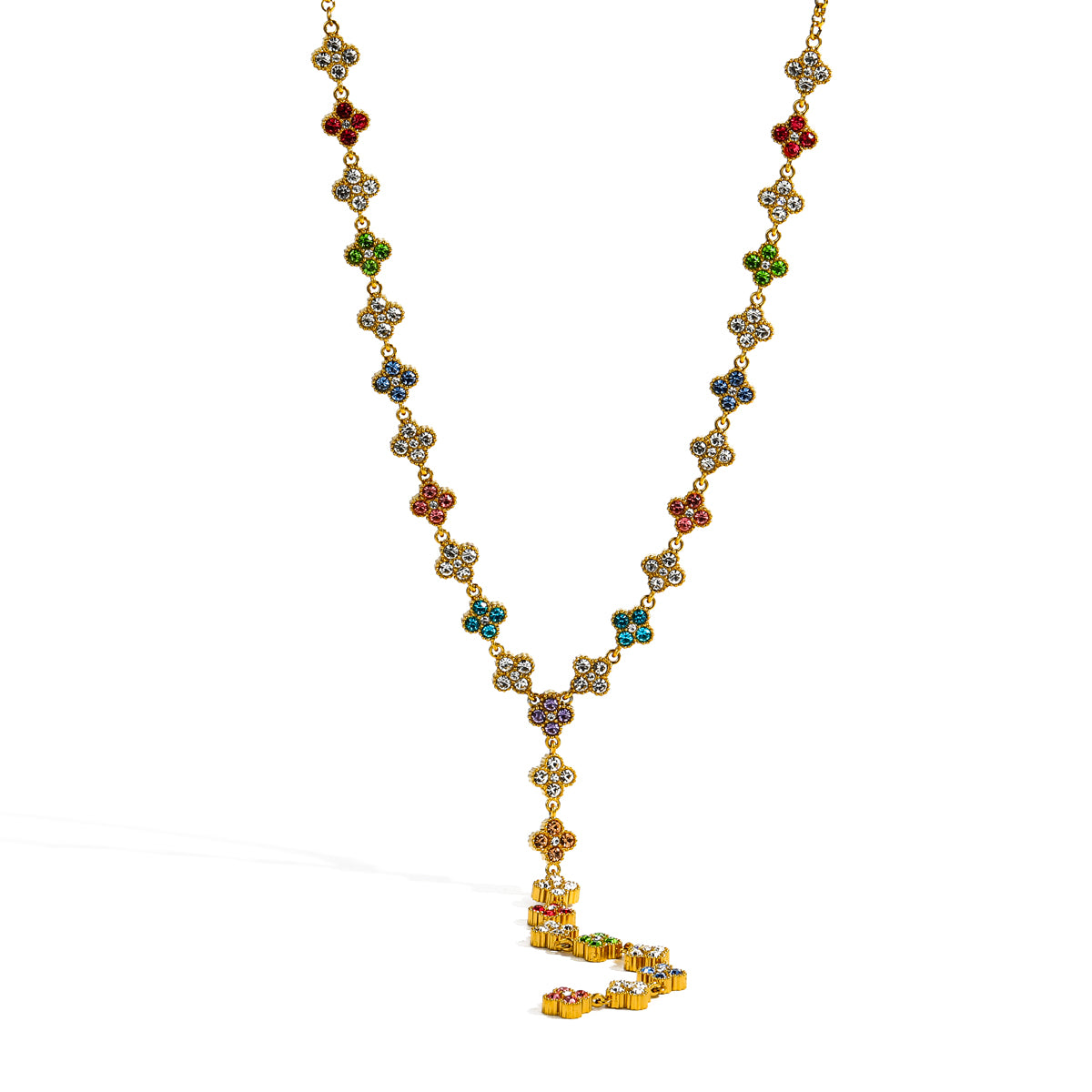 Collier Multicolore Trèfles Y