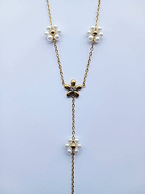 Collier en Y Fleurs