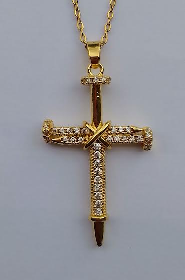 Pendentif Croix Ethnique (Avec chaîne )