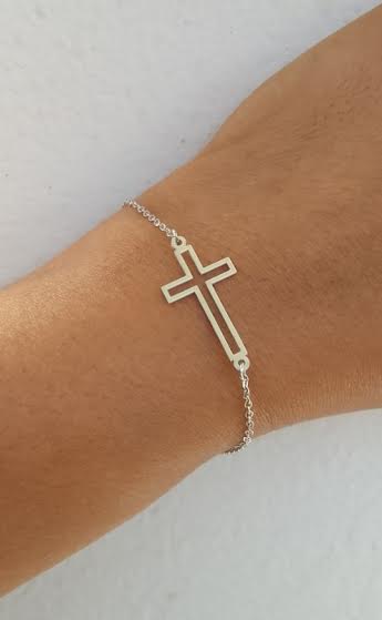 Bracelet Croix Creuse