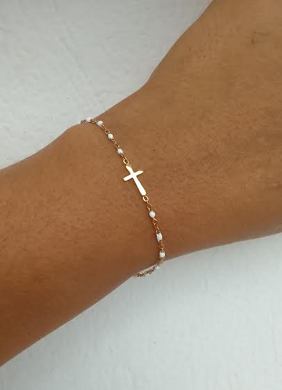 Bracelet Perles Croix